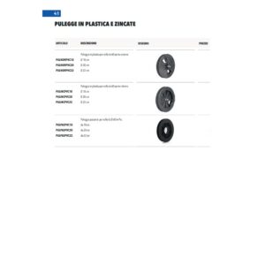 Puleggia plastica rullo 60 perno interno Ø22